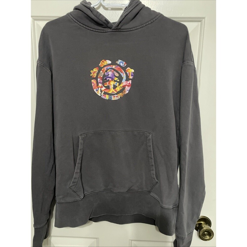 Vintage Element Sweatshirt Mens Medium Shrooms Mushroom Hoodie Skateboard Y2K